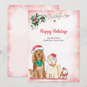 Kerstmis Diergeneeskundige Vakantie Feestdagenkaart (Voorkant / Achterkant)