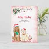 Kerstmis Diergeneeskundige Vakantie Feestdagenkaart (Staand voorkant)