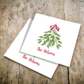 Kerstmis Dietletoe Holiday Whimsical Cute Servet