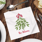 Kerstmis Dietletoe Holiday Whimsical Cute Servet