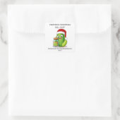 Kerstmis Dill‑ight Kerst Picklepot Vierkante Sticker (Tas)