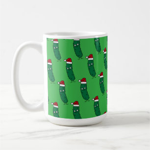 Kerstmis Dilloogpickle met een Kerstmanhoed Koffiemok
