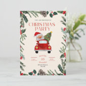 Kerstmis Dinner Party Kerstmis Jingle en Mingl Kaart (Staand voorkant)