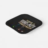 Kerstmis Dino Pun Papieren Bordje (Gebogen)