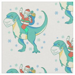 kerstmis dinosaur gezichtsmasker santa stof