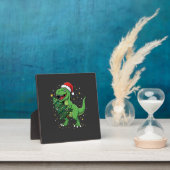 Kerstmis Dinosaur Santa T Rex Fotoplaat (Insitu)