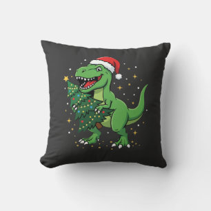 Kerstmis Dinosaur Santa T Rex Kussen