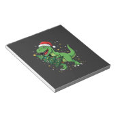 Kerstmis Dinosaur Santa T Rex Notitieblok (Schuin)