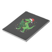 Kerstmis Dinosaur Santa T Rex Notitieblok (Linkerzijde)