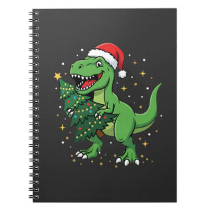 Kerstmis Dinosaur Santa T Rex Notitieboek