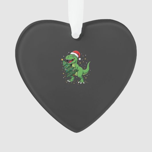 Kerstmis Dinosaur Santa T Rex Ornament (voorkant)