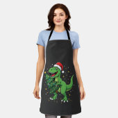 Kerstmis Dinosaur Santa T Rex Schort (Gedragen)
