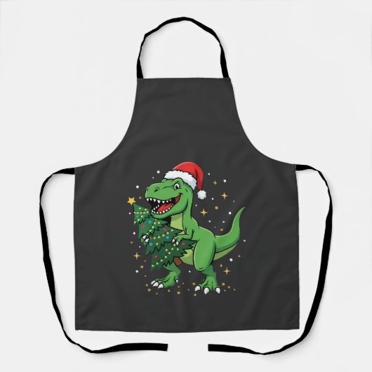 Kerstmis Dinosaur Santa T Rex Schort (Voorkant)