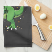 Kerstmis Dinosaur Santa T Rex Theedoek (Quarter Fold)