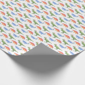 Kerstmis Dinosauriërs Inpakpapier (Hoek)