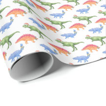 Kerstmis Dinosauriërs Inpakpapier