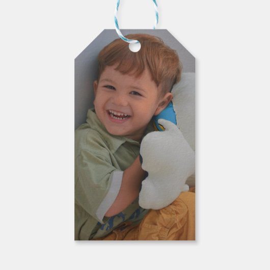 Kerstmis Dinosaurus Bedankt Kaart voor Kinderen Cadeaulabel (Achterkant)