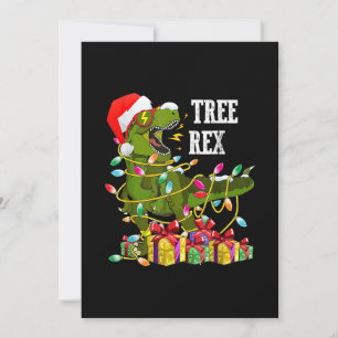Kerstmis Dinosaurus Boom Rex Pyjama Heren Jongens Feestdagenkaart