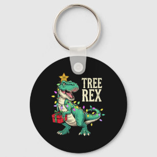 Kerstmis Dinosaurus Boom Rex Pyjama Heren Jongens  Sleutelhanger