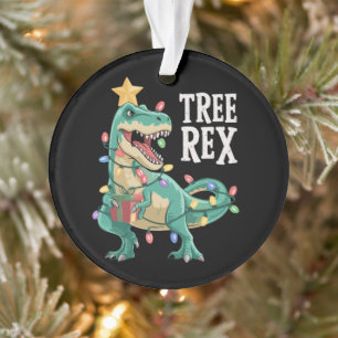 Kerstmis Dinosaurus Boom Rex Pyjama Kerstlichten  Ornament