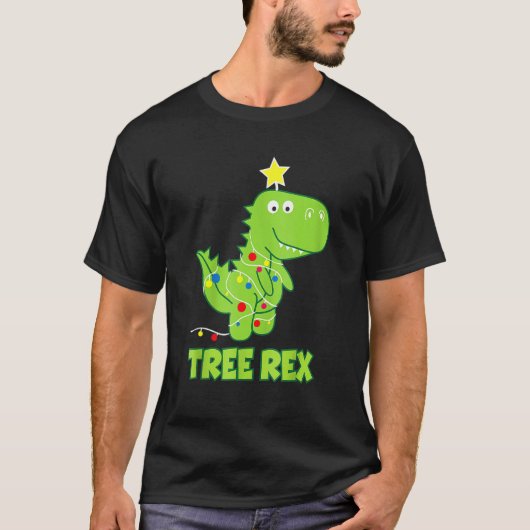 Kerstmis Dinosaurus Boom Rex Pyjama Voor Peuters J T-shirt (Voorkant)
