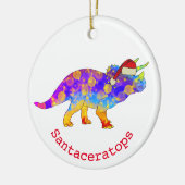 Kerstmis Dinosaurus Keramisch Ornament (Links)