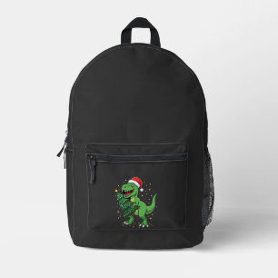 Kerstmis Dinosaurus Kerstman T Rex Bedrukte Rugzak