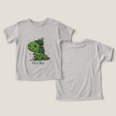 Kerstmis Dinosaurus Licht Feest Grappige Boom Rex  (Ontwerp Voorkant & Achterkant)
