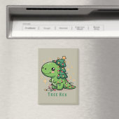Kerstmis Dinosaurus Licht Feest Grappige Boom Rex Magneet (Insitu (Vaatwasser))