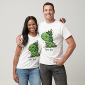 Kerstmis Dinosaurus Licht Feest Grappige Boom Rex T-shirt (Unisex)