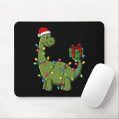 Kerstmis Dinosaurus met Lichten Leuke Jongens Kind Muismat (Met muis)
