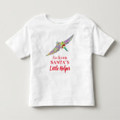 Kerstmis Dinosaurus Persoonlijke Jongensnaam Kinder Shirts (Voorkant)