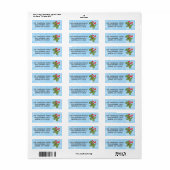 Kerstmis Dinosaurus Retouradreslabels Etiket (Full Sheet)