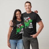 Kerstmis Dinosaurus Santa Hoed Fa Ra Ra Rawr T Rex T-shirt (Unisex)