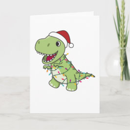 Kerstmis dinosaurus sneeuw winter T-Rex Dino Kaart