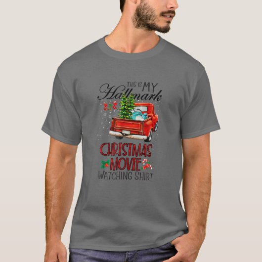 Kerstmis Dit is mijn Hallmärks film die Mannen bek T-shirt (Voorkant)