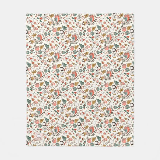 Kerstmis Ditsy Doodles Fleece Deken (Voorkant)