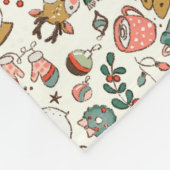 Kerstmis Ditsy Doodles Fleece Deken (Hoek)