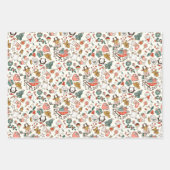Kerstmis Ditsy Doodles Inpakpapier Vel (Voorkant 2)