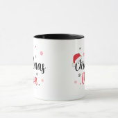 Kerstmis Diva Santa Hat Modern Script Mok (Midden)
