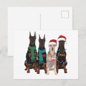 Kerstmis Dobermann-liefhebber hond Moeder Vakantie Feestdagenkaart (Voorkant / Achterkant)