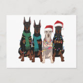 Kerstmis Dobermann-liefhebber hond Moeder Vakantie Feestdagenkaart (Voorkant)