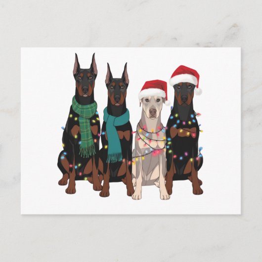 Kerstmis Dobermann-liefhebber hond Moeder Vakantie Feestdagenkaart (Voorkant)