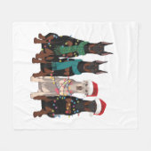 Kerstmis Dobermann-liefhebber hond Moeder Vakantie Fleece Deken (Voorkant (Horizontaal))