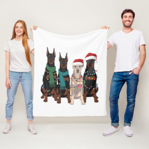 Kerstmis Dobermann-liefhebber Hondenmoeder Vakanti Fleece Deken