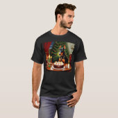 Kerstmis Dobermann T-shirt (Voorkant volledig)