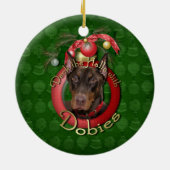 Kerstmis - Dobies - Rocky Keramisch Ornament (Achterkant)