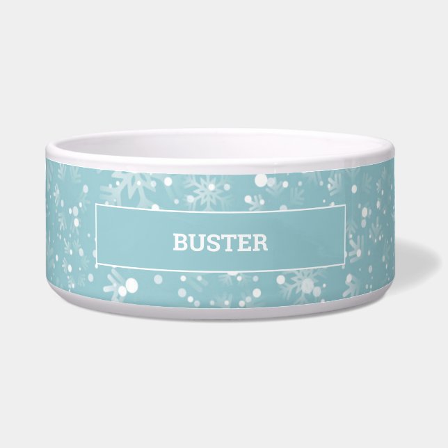 Kerstmis Dog | Kat — Gepersonaliseerde Bowl Voerbakje (Voorkant)