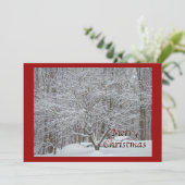Kerstmis Dogwood Tree in Sneeuw Uitnodiging (Staand voorkant)