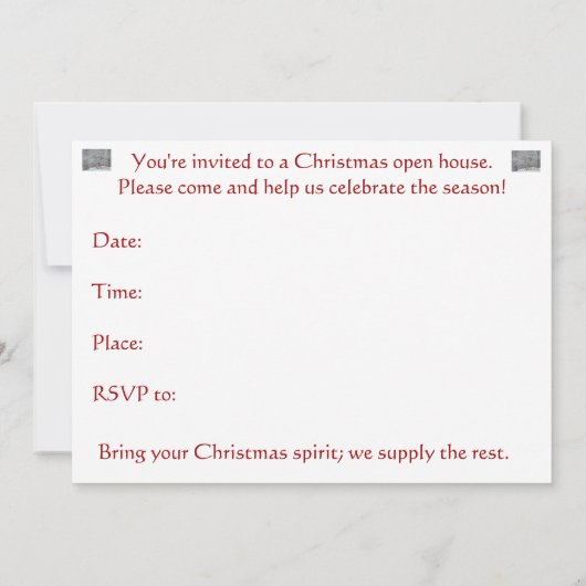 Kerstmis Dogwood Tree in Sneeuw Uitnodiging (Achterkant)